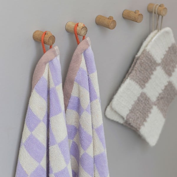 Svijetlo žuto-ljubičasti ručnik od organskog pamuka 70x133 cm Retro - Mette Ditmer Denmark-image-2