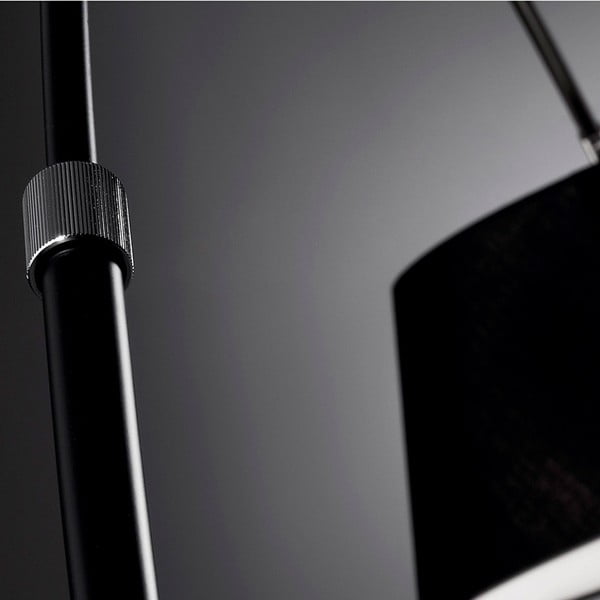 Crna stojeća svjetiljka s tekstilnim sjenilom (visina 189 cm) May – Kave Home-image-2