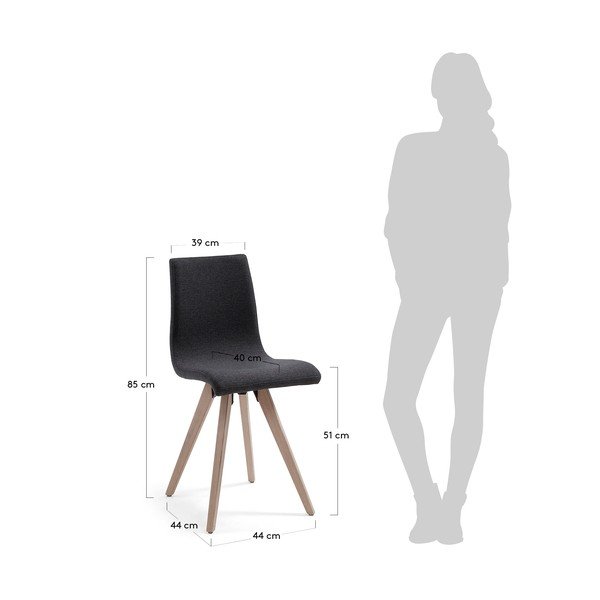 Set od 4 crne blagovaonske stolice La Forma Una-image-1