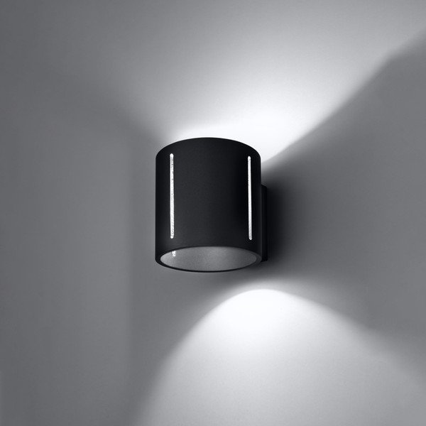 Crna zidna lampa Vulco – Sollux-image-2