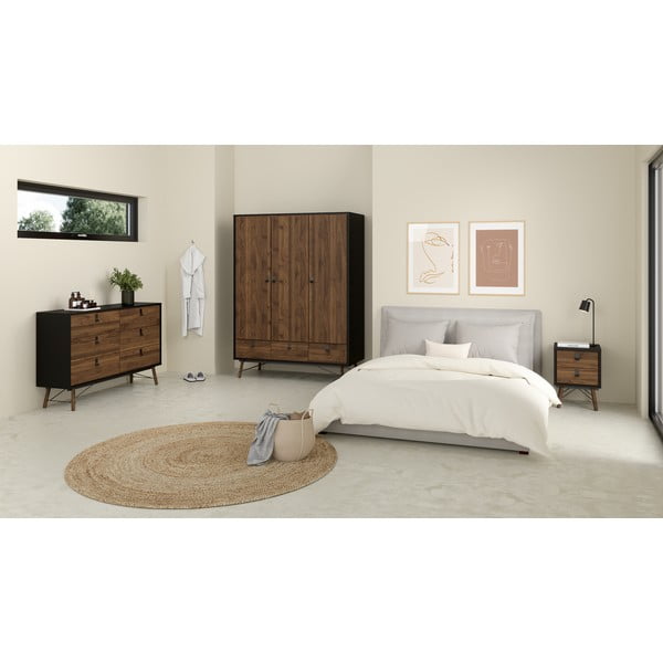 Tamno smeđi noćni ormarić Ry – Tvilum-image-4