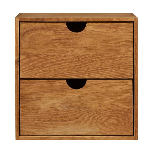 Polica s više razina od punog hrasta u prirodnoj boji 18 cm Townsville – House Nordic