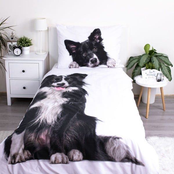 Pamučna dječja posteljina za krevet za jednu osobu 140x200 cm Border Collie – Jerry Fabrics-image-1