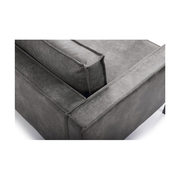 Tamnosiva sofa od imitacije kože Scandic Rate-image-3