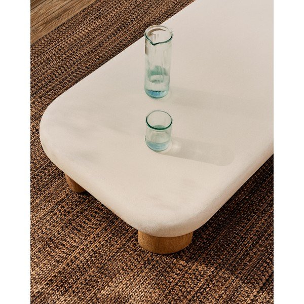 Vrtni stolić za kavu s betonskom pločom stola 70x140 cm Labra – Kave Home-image-3