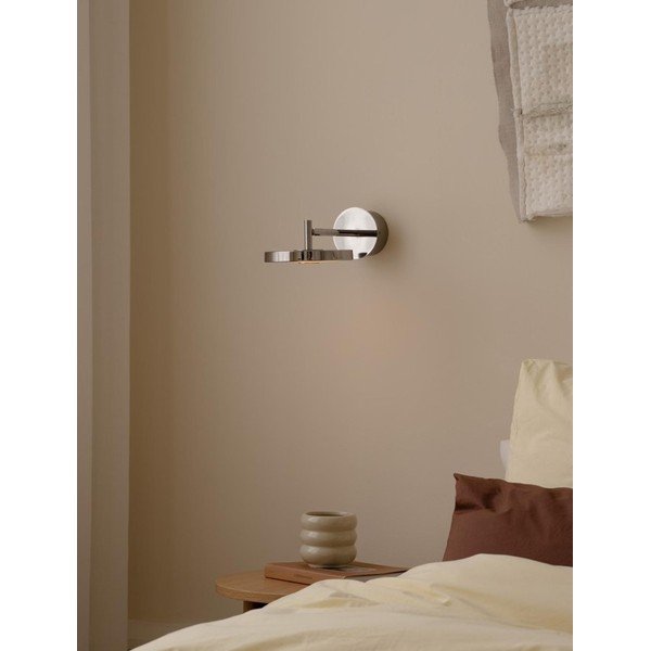 LED zidna lampa sa savitljivom konstrukcijom/s mogućnosti zatamnjivanja s utikačem u sjajno srebrnoj boji ø 15 cm Asteria Wall Short – UMAGE-image-3