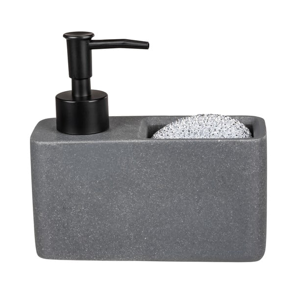 Sivi dozator za sapun od poliresina 0,15 l Woya - Wenko-image-2