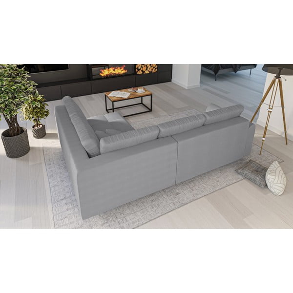 Siva kutna garnitura (desni kut) Ariella - Ropez-image-3