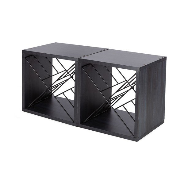 Crni držač za boce vina broj boca 12 kom – Compactor-image-2