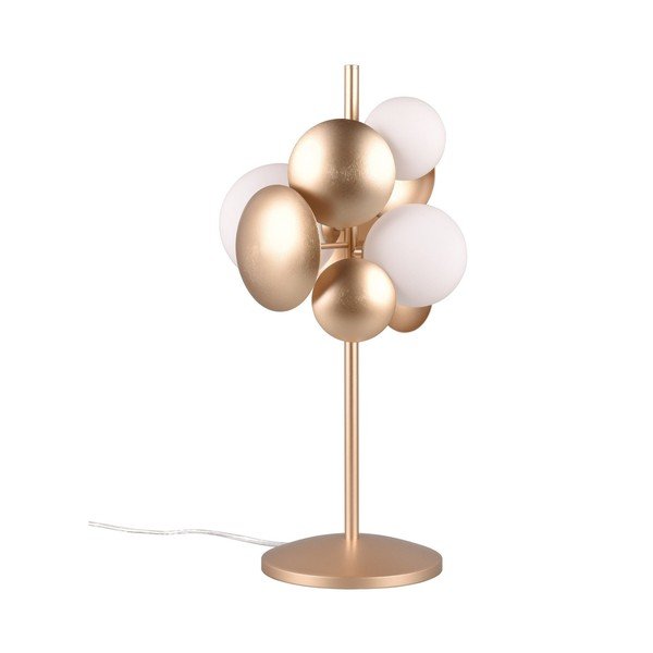 Bijela/u zlatnoj boji stolna lampa sa staklenim sjenilom (visina 50 cm) Bubble – Trio Select