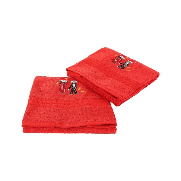 Set od 2 crvena pamučna ručnika Cift Red-image-2