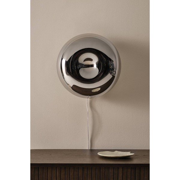 Željezna zidna lampa s utikačem u sjajno srebrnoj boji ø 35 cm Ragge – Jotex-image-2