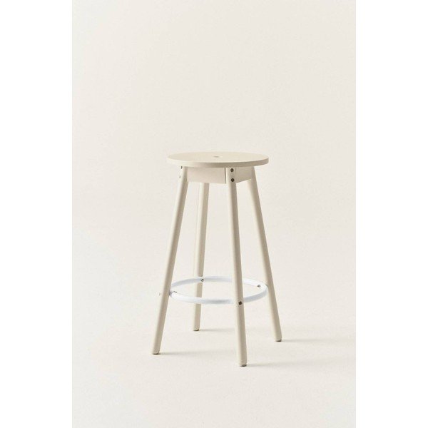 Siva barska stolica od masivnog bora (visine sjedala 65 cm) Kinna – Jotex-image-1