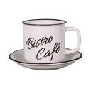 Bijela šalica i tanjurić Antic Line Bistro - Café