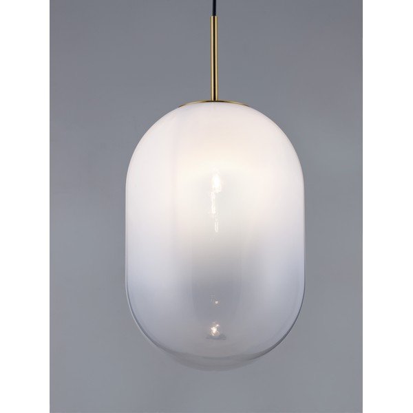Bijela/u zlatnoj boji staklena viseća svjetiljka ø 24 cm Chrysi – Nova Luce-image-1