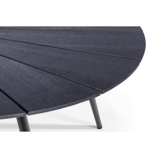 Crni vrtni stol s pločom od umjetnog drveta i kamenim središtem Bonami Selection Marienlist, 190 x 115 cm-image-2