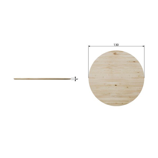 Ploča za blagovaonski stol od hrastovog drveta vtwonen Panel, ⌀ 130 cm-image-2