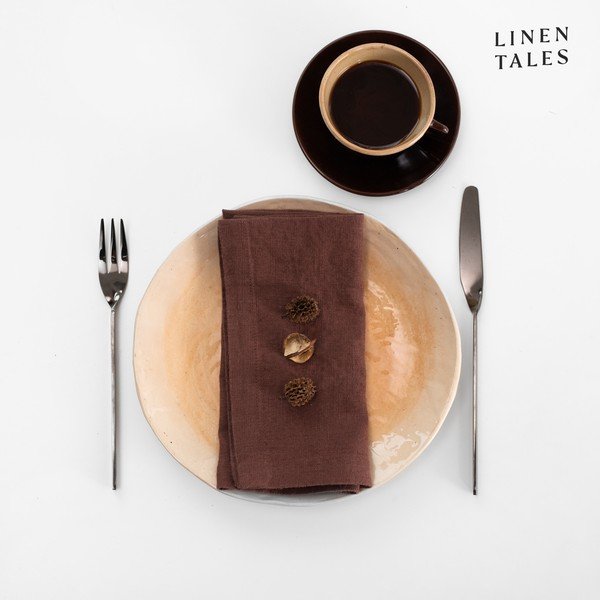 Laneni ubrusi u setu 2 kom 40x40 cm Chocolate – Linen Tales