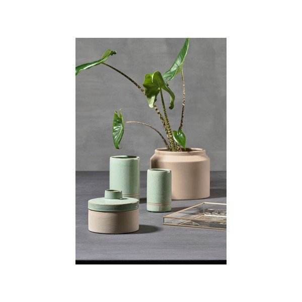 Vaza od keramike s poklopcem Villa Collection Dusty, visina 10 cm-image-1