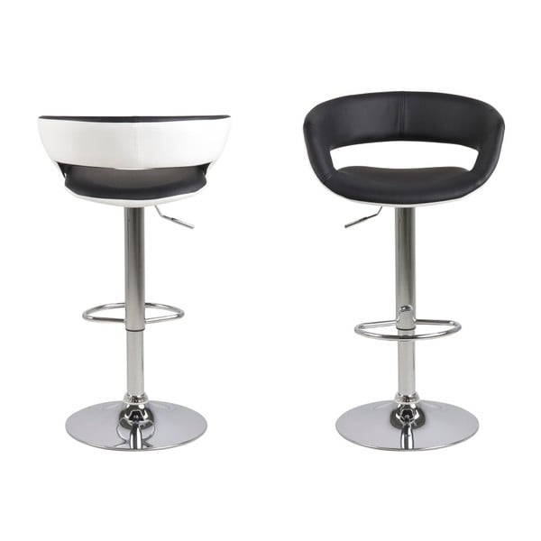 Set od 2 crne i bijele Acton Grace barske stolice-image-1
