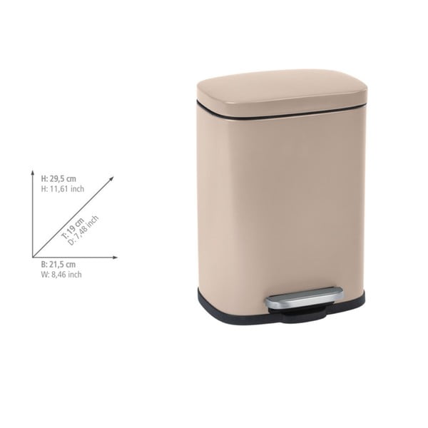 Kanta za otpatke od nehrđajućeg čelika na pedalu 5 l Leno - Wenko-image-1