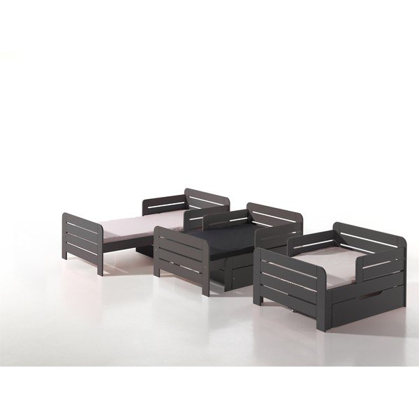 Smeđi sustav za odlaganje ispod kreveta Jumper Vipack širine 130 cm-image-1
