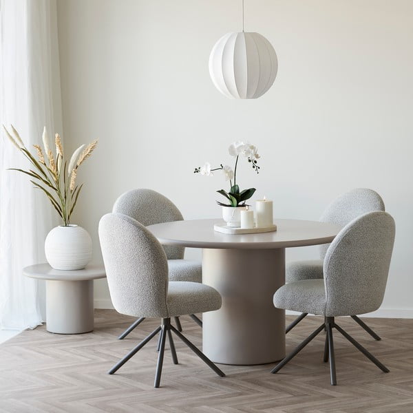 Bijela viseća svjetiljka s tekstilnim sjenilom ø 40 cm Coventry – House Nordic-image-2