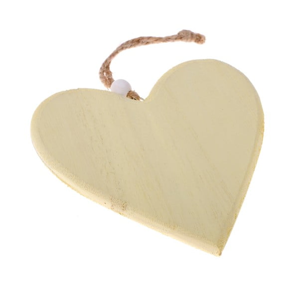 Žuti drveni viseći ukras Dakls So Cute Heart