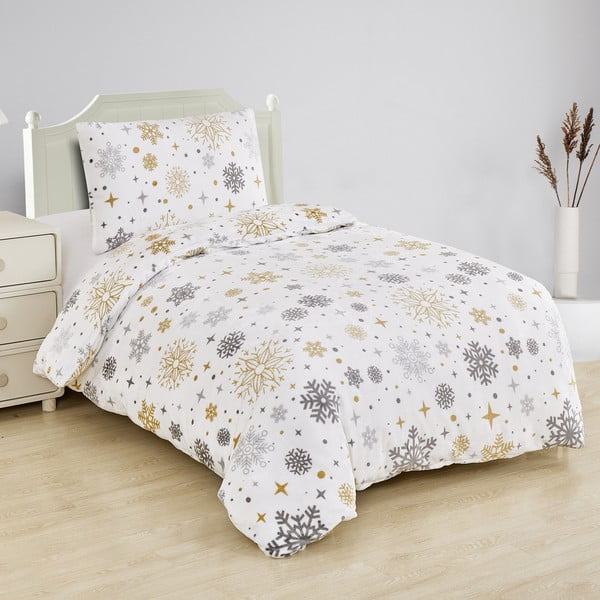 Krem posteljina za krevet za jednu osobu od mikropliša 140x200 cm Magic – My House