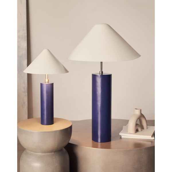 Tamno plava stolna lampa s metalnim sjenilom (visina 42 cm) Shiva – Kave Home-image-2