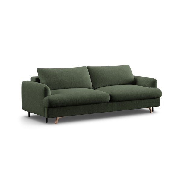 Zelena sklopiva/s prostorom za odlaganje sofa 233 cm Naomi – Micadoni 