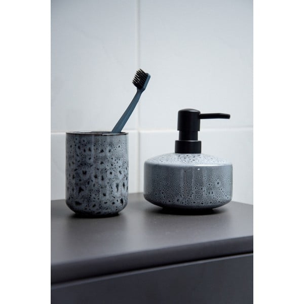 Siva keramička kupaonska čaša Wenko Oviedo-image-1