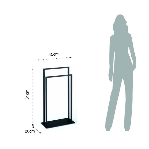 Držač ručnika od crnog čelika Tomasucci Emori-image-3