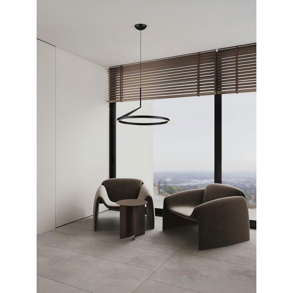 Mat crna LED viseća svjetiljka aluminijska s mogućnosti zatamnjivanja ø 60 cm Tilia – Nova Luce-image-1
