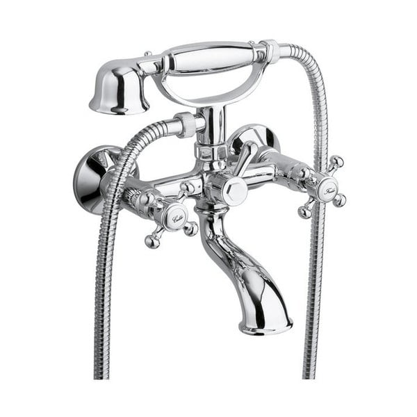 Zidna slavina za kadu u sjajno srebrnoj boji (s 2 izlaza) Antea – Sapho