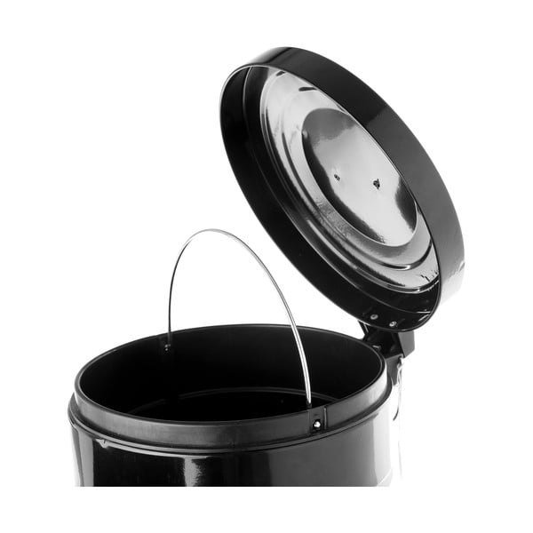 Metalna kanta za otpatke crne pedale Casa Selección, 20 l-image-1
