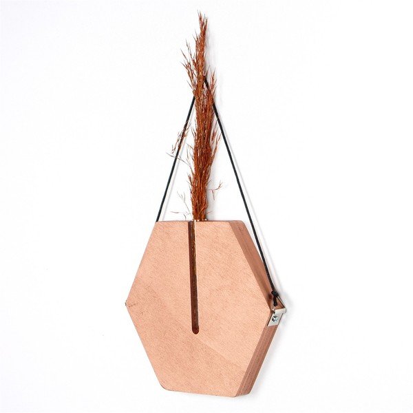 Drvena zidna vaza u svijetloj boji Kate Louise Light Flowerpot III.-image-2
