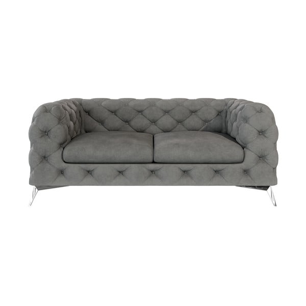 Siva baršunasti sofa 185 cm Chelsea – Ropez