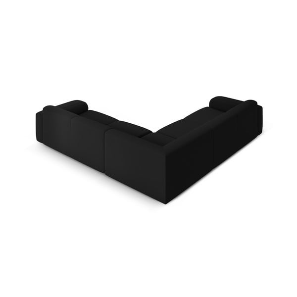 Crna kutna garnitura od bouclé tkanine (promjenjiva) Molino – Micadoni Home-image-3