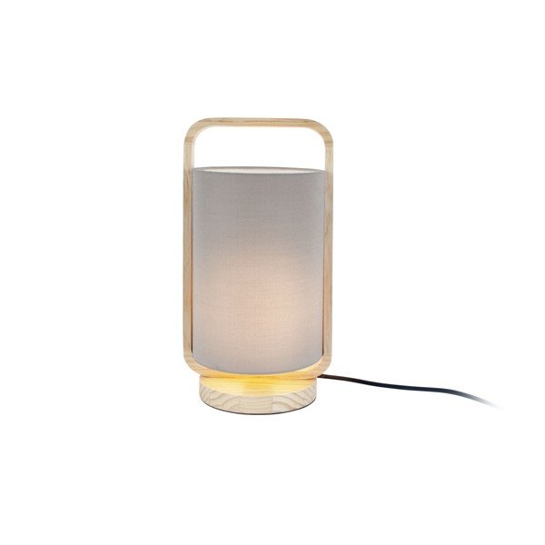 Siva stolna lampa Leitmotiv Snap, visina 21,5 cm-image-2