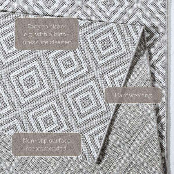 Sivi vanjski tepih NORTHRUGS Karo, 140 x 200 cm-image-4