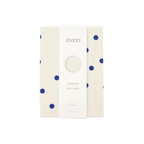 Plava/krem posteljina za krevet za jednu osobu od pamučnog satena 140x200 cm Solaris – Södahl-image-4