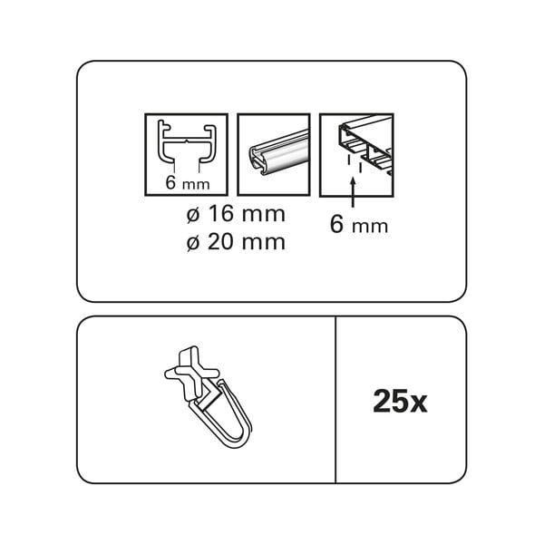 Metalne/plastične kvačice za zavjese 10 kom - SP TREND-image-2