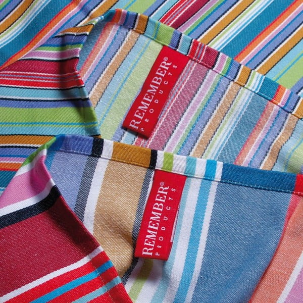 Set od dvije pamučne krpe Remember Purple Stripes 70 x 50 cm-image-1