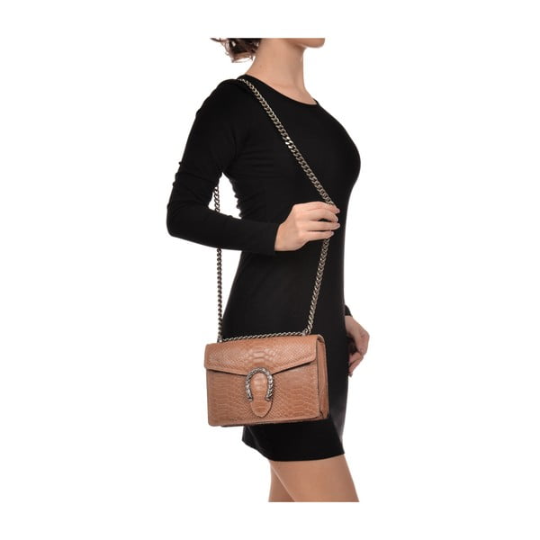 Konjak smeđa kožna pismo torba Renata Corsi Fiona-image-4