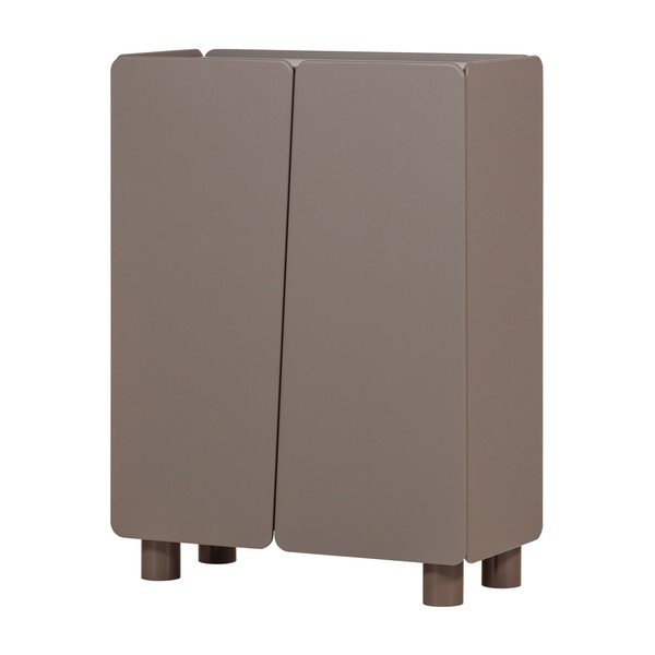 Smeđi ormarić od masivnog bora 100x135x45 cm Root – WOOOD