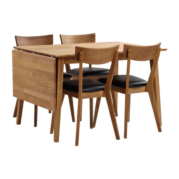 Rasklopivi blagovaonski stol od hrasta Rowico Mimi, 120 x 80 cm-image-3