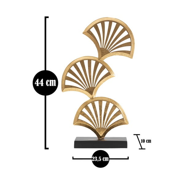 Metalni kipić u zlatnom dekoru Mauro Ferretti Triple Leaf-image-3