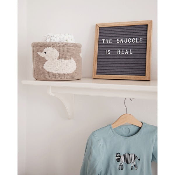 Bež pamučni organizator Kindsgut Duck, ø 16 cm-image-1