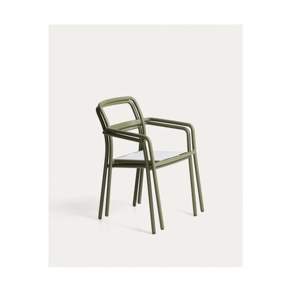 Zelena podstavljena vrtna stolica Linosa – Kave Home-image-3